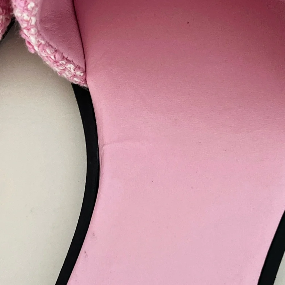 Tory Burch Everly Tweed Slide Sandals - Picture 6 of 7